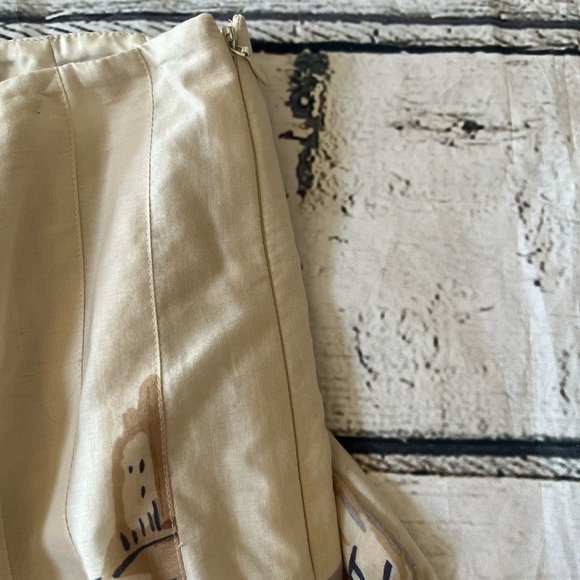 Talbots Woman Petite Cityscape Printed Midi Skirt Size 10 - Picture 10 of 11